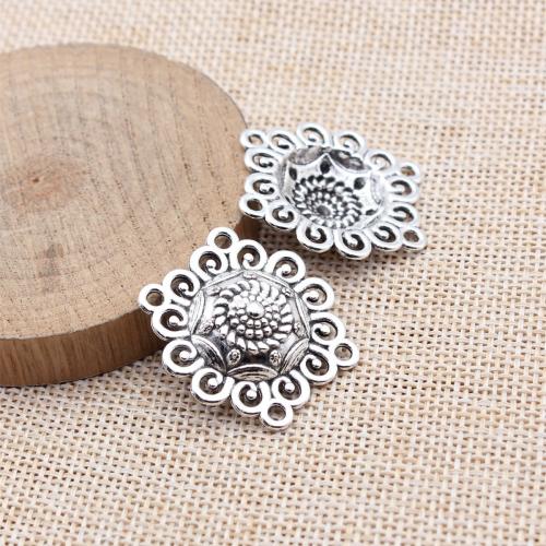 Flower Tibetan Style Connector, plated, DIY & hollow, more colors for choice, 10PCs/Bag, Sold By Bag