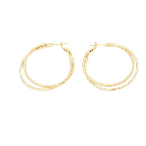 Laiton Anneau d'oreille, Placage, Double couche & bijoux de mode & pour femme, plus de couleurs à choisir, Vendu par paire