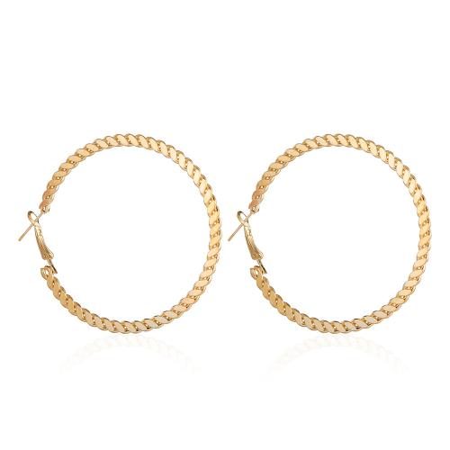 Tibetan Style Hoop Earring, Donut, gold color plated, fashion jewelry & for woman, 50mm, Sold By Pair