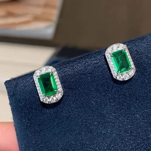 Cubic Zirconia Micro Pave Brass Earring, plated, fashion jewelry & micro pave cubic zirconia & for woman, Sold By Pair