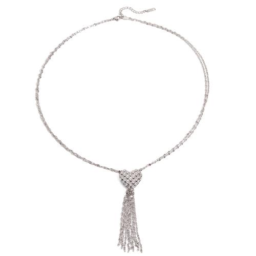 Edelstahl Schmuck Halskette, 304 Edelstahl, plattiert, Modeschmuck & verschiedene Stile für Wahl & für Frau, originale Farbe, verkauft von PC