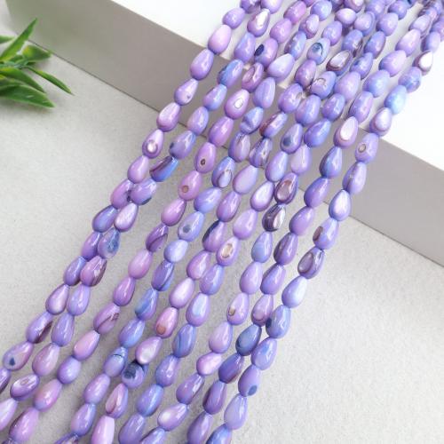 Natural Colored Shell Beads, Teardrop, DIY, more colors for choice, 5x7mm, Sold Per 38 cm Strand