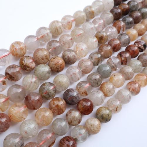 Natural Quartz Jewelry Beads, Phantom Quartz, DIY, mixed colors, Sold Per 38 cm Strand