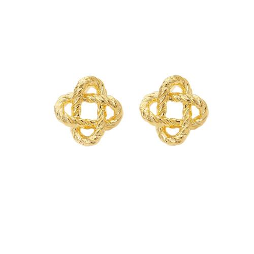 Brass Stud Earring, real gold plated, fashion jewelry & for woman & hollow, Sold By Pair