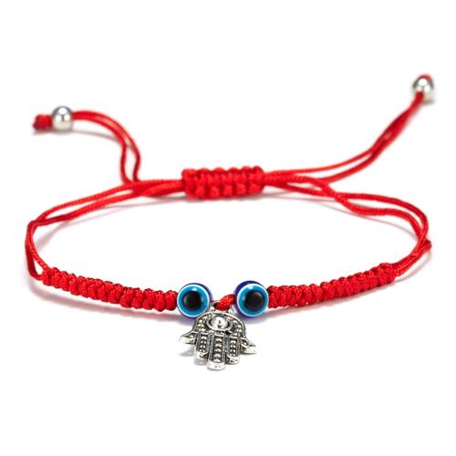 Tibetan Style Bracelet, with Polyester Cord & Resin, handmade, Unisex & adjustable & different styles for choice, Length:Approx 7.08-11.8 Inch, Sold By PC