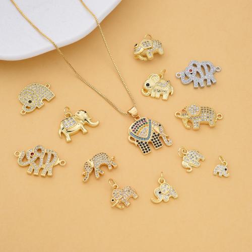 Colgantes de la joyería de cobre amarillo, metal, chapado, Bricolaje & micro arcilla de zirconia cúbica, más colores para la opción, libre de níquel, plomo & cadmio, Vendido por UD