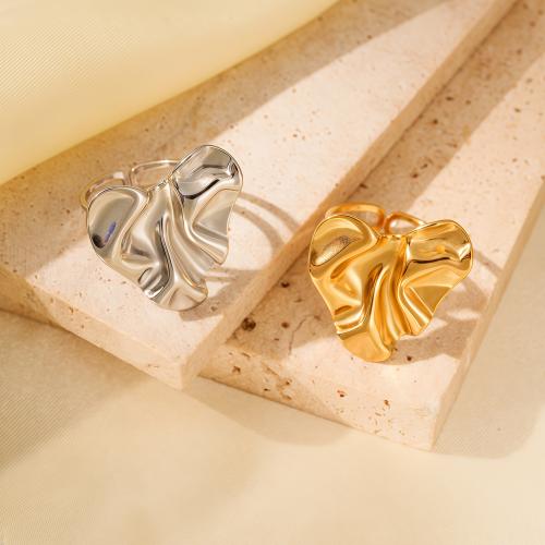 Stainless Steel Finger Ring, 304 Stainless Steel, gold color plated, fashion jewelry, more colors for choice, Sold By PC