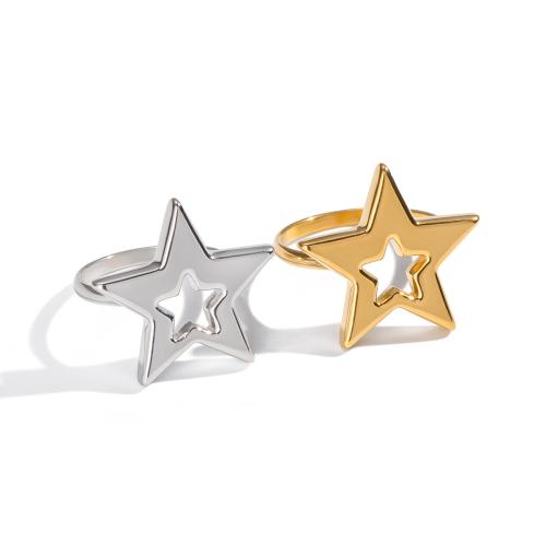 Stainless Steel Finger Ring, 304 Stainless Steel, plated, fashion jewelry & for woman & hollow, more colors for choice, Sold By PC