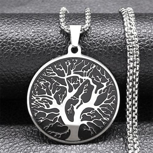 Stainless Steel Jewelry Necklace, 304 Stainless Steel, plated, fashion jewelry & polished & for man, silver color, Sold By PC
