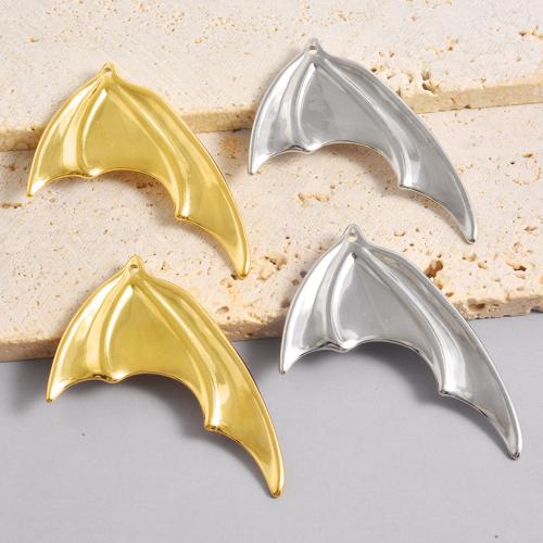 Edelstahl Schmuck Anhänger, 304 Edelstahl, Flügelform, plattiert, DIY, keine, 52x45mm, 10PCs/Tasche, verkauft von Tasche