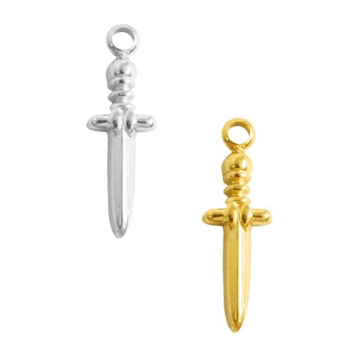 Ювелирные подвески из нержавеющей стали, Нержавеющая сталь 304, Меч, Другое покрытие, DIY, Много цветов для выбора, 10ПК/сумка, продается сумка