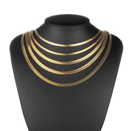 acero inoxidable 304 collar, chapado, cadena de la serpiente & para hombre, más colores para la opción, Vendido por UD