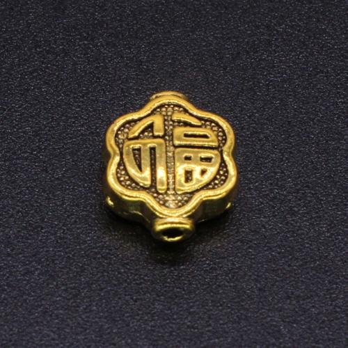 Tibetan Style Spacer Beads, gold color plated, DIY, gold, 10x9mm, 100PCs/Bag, Sold By Bag