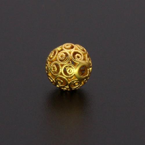 Brass Spacer Beads, plated, DIY & hollow, gold, nickel, lead & cadmium free, 10/Bag, Sold By Bag