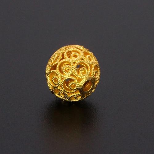 Tibetan Style Spacer Beads, gold color plated, DIY & hollow, gold, 10PCs/Bag, Sold By Bag