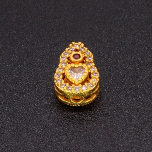 рондели и спейсеры из латуни, Латунь, Другое покрытие, DIY & инкрустированное микро кубического циркония & отверстие, Много цветов для выбора, не содержит никель, свинец, 10ПК/сумка, продается сумка