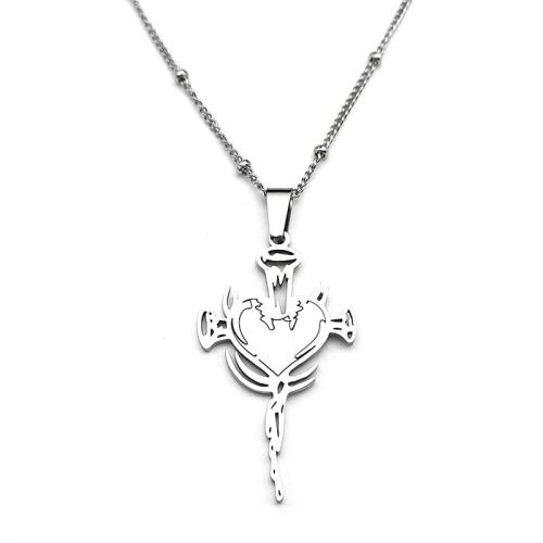 Stainless Steel Jewelry Necklace, 304 Stainless Steel, plated, fashion jewelry & Unisex, more colors for choice, Sold By PC