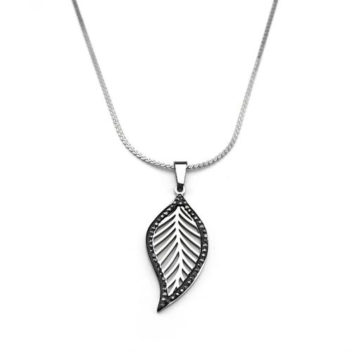 Stainless Steel Jewelry Necklace, 304 Stainless Steel, plated, for woman & with rhinestone & hollow, original color, Sold By PC