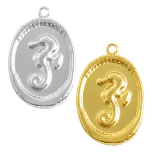 Stainless Steel Animal Pendants, 304 Stainless Steel, Seahorse, plated, DIY, more colors for choice, 10PCs/Bag, Sold By Bag
