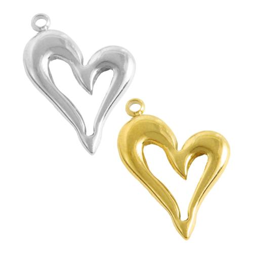 Stainless Steel Heart Pendants, 304 Stainless Steel, plated, DIY, more colors for choice, 10PCs/Bag, Sold By Bag