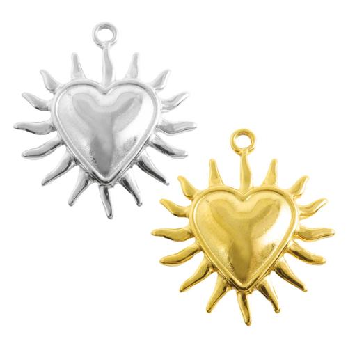 Stainless Steel Heart Pendants, 304 Stainless Steel, plated, DIY, more colors for choice, 10PCs/Bag, Sold By Bag