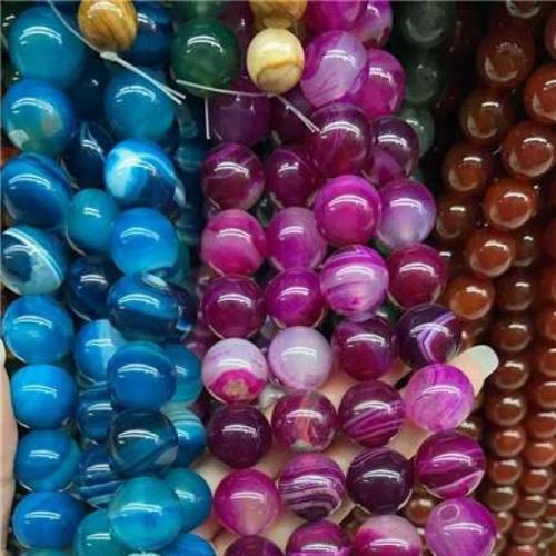 Agate Beads, Round, DIY, more colors for choice, 16mm, Sold Per 38 cm Strand