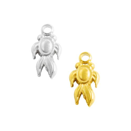 Stainless Steel Animal Pendants, 304 Stainless Steel, Goldfish, plated, DIY, more colors for choice, 10PCs/Bag, Sold By Bag