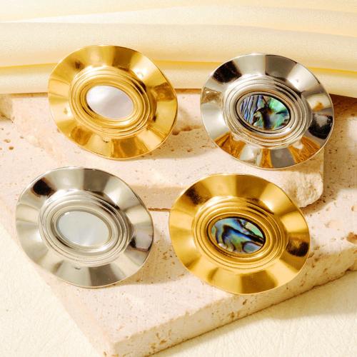 Anillos de Nácar, acero inoxidable 304, con Nácar, chapado, Joyería, más colores para la opción, 23.80mm, Vendido por UD