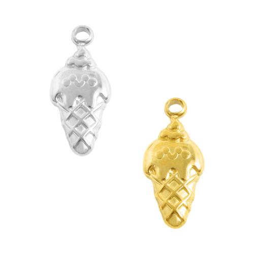 Ювелирные подвески из нержавеющей стали, Нержавеющая сталь 304, Мороженое, Другое покрытие, DIY, Много цветов для выбора, 10ПК/сумка, продается сумка