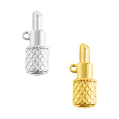 Ювелирные подвески из нержавеющей стали, Нержавеющая сталь 304, губная помада, Другое покрытие, DIY, Много цветов для выбора, 10ПК/сумка, продается сумка