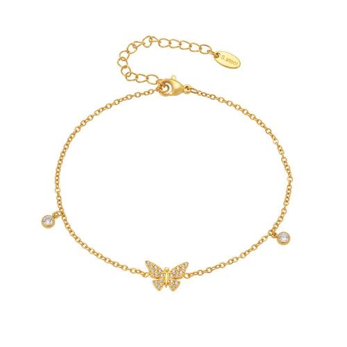 Anklet de acero inoxidable, Partículas de acero, con cúbica circonia, Joyería & diferentes estilos para la opción & para mujer, más colores para la opción, Vendido por UD