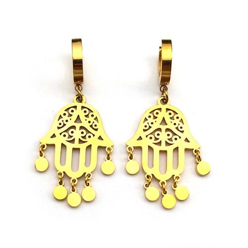 Boucle d'oreille goutte inox, Acier inoxydable 304, Placage, bijoux de mode & pour femme & creux, plus de couleurs à choisir, Vendu par paire