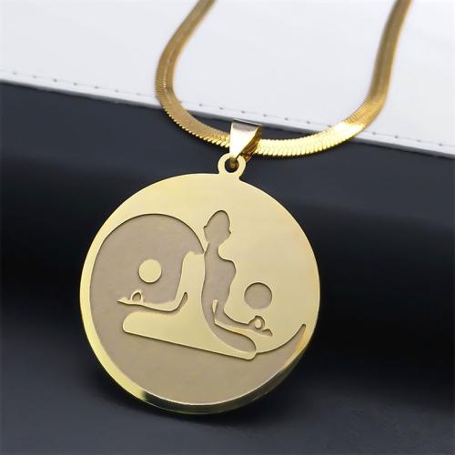 Stainless Steel Jewelry Necklace, 304 Stainless Steel, plated, fashion jewelry & Unisex, more colors for choice, Sold By PC