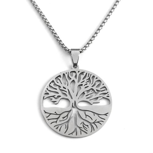 Stainless Steel Jewelry Necklace, 304 Stainless Steel, plated, fashion jewelry & for woman & hollow, more colors for choice, Sold By PC