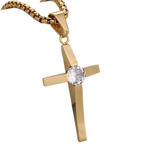 Pendentifs en acier inoxydable de la Croix-, Acier inoxydable 304, Placage, DIY & avec strass, plus de couleurs à choisir, Vendu par PC