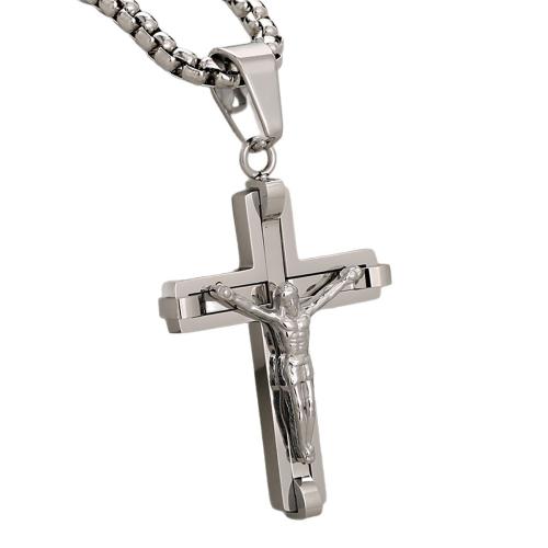 Stainless Steel Cross Pendants, 304 Stainless Steel, plated, embossed & DIY, more colors for choice, Sold By PC
