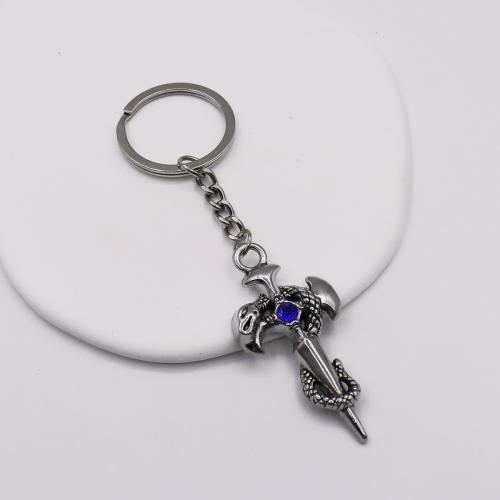 Bag Purse Charms Keyrings Keychains, Tibetan Style, gold color plated, fashion jewelry & with rhinestone, more colors for choice, Sold By PC