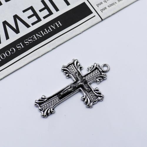 Tibetan Style Cross Pendants, gold color plated, DIY, silver color, Sold By PC