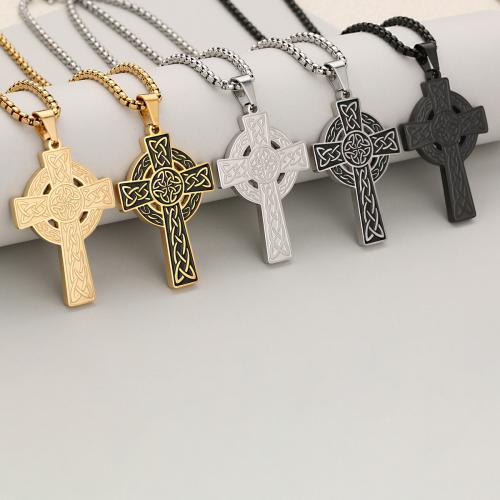 Pendentifs en acier inoxydable de la Croix-, Acier inoxydable 304, Placage, DIY & creux, plus de couleurs à choisir, Vendu par PC