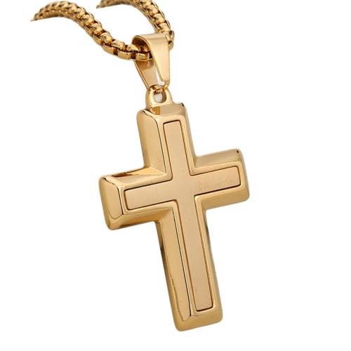 Edelstahl-Kreuz- Anhänger, 304 Edelstahl, plattiert, DIY, keine, verkauft von PC