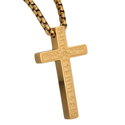 Edelstahl-Kreuz- Anhänger, 304 Edelstahl, plattiert, DIY, keine, verkauft von PC