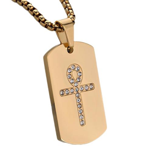 Edelstahl-Kreuz- Anhänger, 304 Edelstahl, plattiert, DIY & Micro pave Zirkonia, keine, verkauft von PC