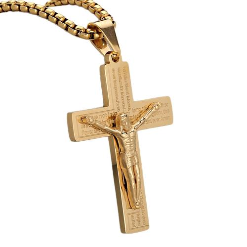 Stainless Steel Cross Pendants, 304 Stainless Steel, plated, embossed & DIY, more colors for choice, Sold By PC