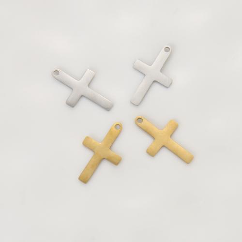 Pendentifs en acier inoxydable de la Croix-, Acier inoxydable 304, Placage, DIY, plus de couleurs à choisir, 19x11x1mm, Vendu par PC