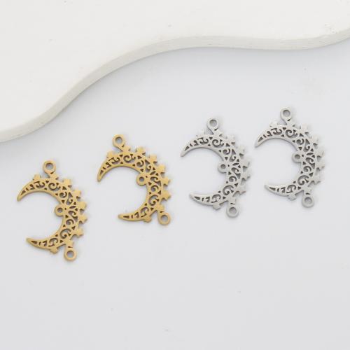 Stainless Steel Connector, 304 Stainless Steel, Moon and Star, plated, DIY, more colors for choice, 20x13x1mm, Sold By PC