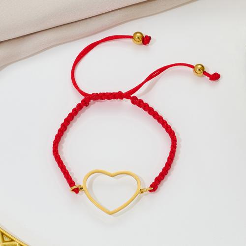 Fashion Bracelet & Bangle Jewelry, 304 Stainless Steel, with Knot Cord, plated, fashion jewelry, more colors for choice, Sold By PC