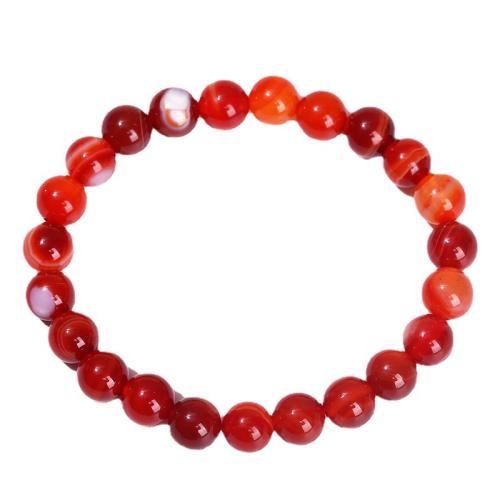Joyería pulsera de ágata, Ágata de encaje, color mixto, longitud:19 cm, Vendido por UD