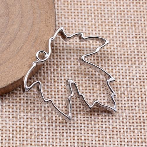 Zinklegierung Blatt Anhänger, plattiert, DIY & hohl, keine, 10PCs/Tasche, verkauft von Tasche