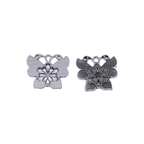 Tibetan Style Animal Pendants, Butterfly, plated, DIY, 10PCs/Bag, Sold By Bag