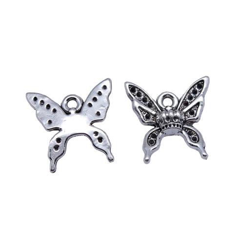 Tibetan Style Animal Pendants, Butterfly, plated, DIY, 10PCs/Bag, Sold By Bag